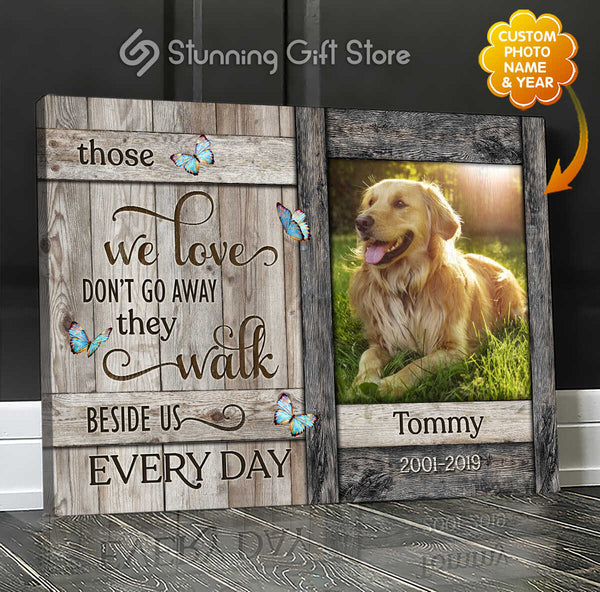 Custom Dog Photo Personalized Pet Memorial Gifts Those We Love Don't Go Away