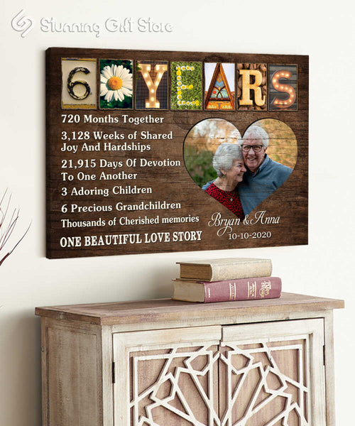 60th Anniversary Gift For Parents, 60 Years Wedding Anniversary Gift, 60th Anniversary Wedding Gifts