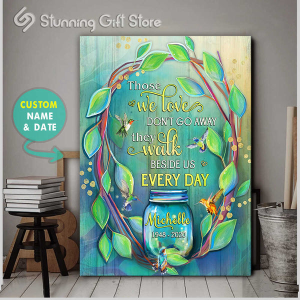 Personalised Memorial Gifts Hummingbird Wall Art They Walk Beside Us Every Day