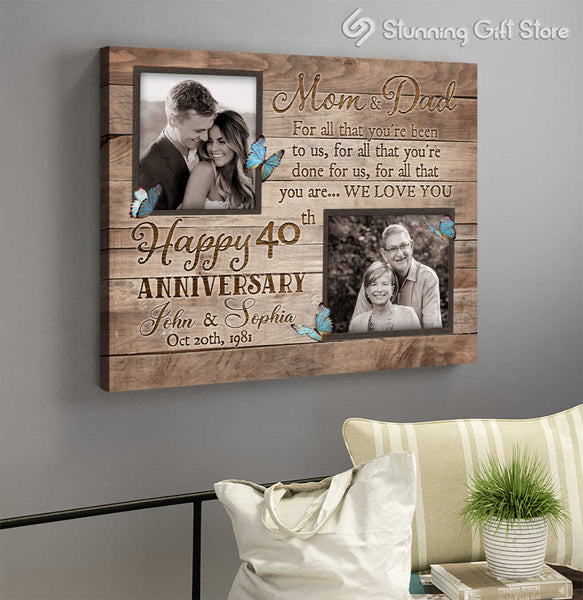 40th Anniversary Gifts For Parents, 40th Wedding Anniversary Gift, Gift For Wedding Anniversary Parents