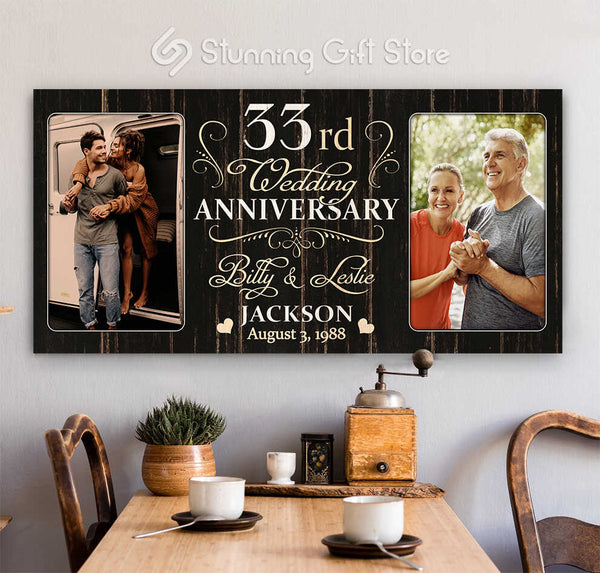 33rd Anniversary Gift For Husband and Wife, 33 Year Anniversary Gift, Thirty-third Anniversary Gift