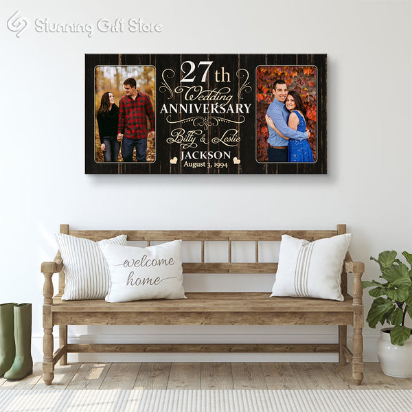 27th Anniversary Gift For Husband and Wife, 27 Year Anniversary Gift Ideas, Twenty-seventh Year Anniversary Gifts