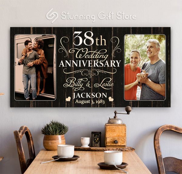 38th Anniversary Gift For Husband and Wife, 38 Year Anniversary Gift Ideas, Thirty-eighth Year Anniversary Gifts