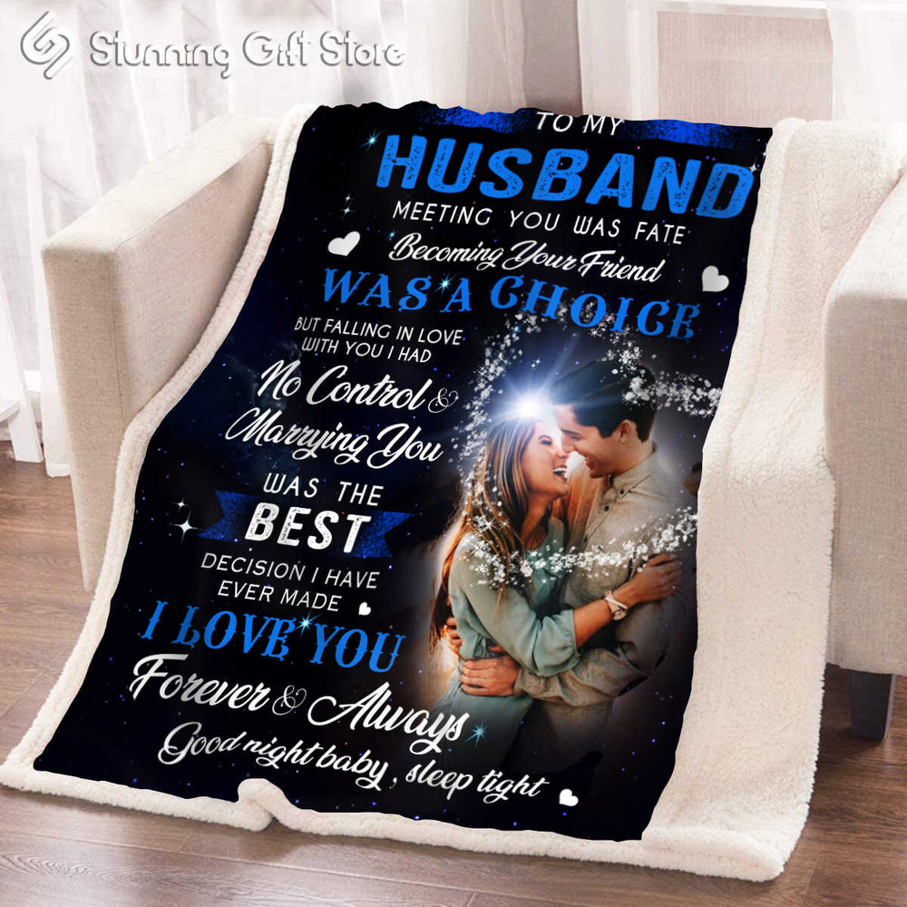 Blanket For Husband, Custom Photo Blanket, Christmas Gift For Husband-Blanket-Stunning Gift Store