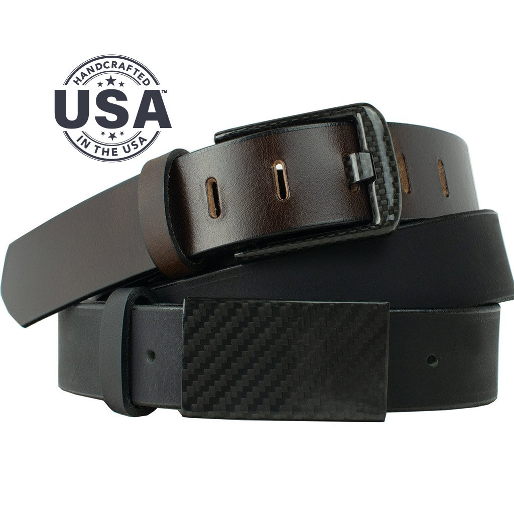 The Classified Black Leather Belt by Nickel Smart®