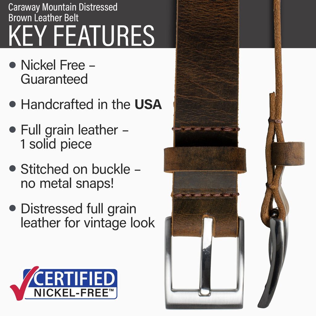 Ridgeline Trail Belt - Made from Genuine Leather Please choose / Black / Zinc Alloy/Leather