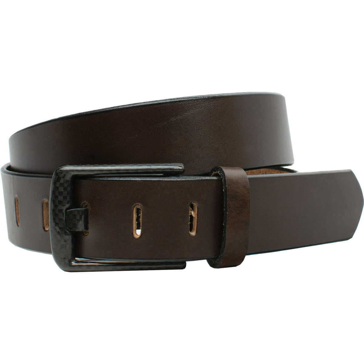 Carbon Fiber Wide Pin Brown Belt By Nickel Smart - Athena Allergy Inc.