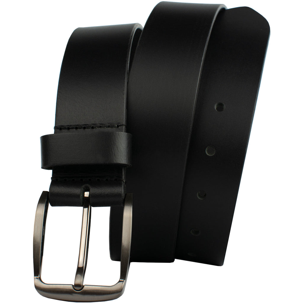 Millennial Black Belt (Stitched) | Hypoallergenic & Top Grain Leather