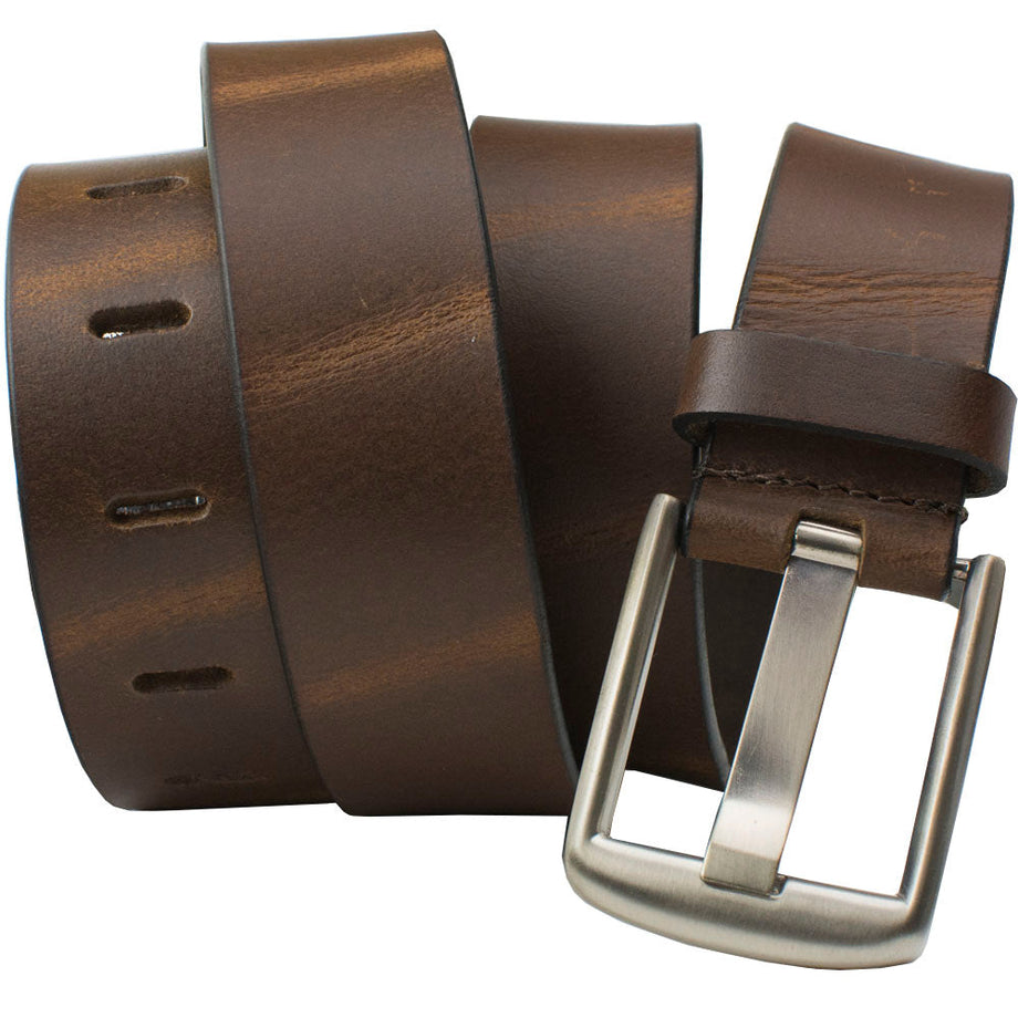 Leather Wallet & Belt Set  Titanium Belt Buckle Perfect Gifts for Men