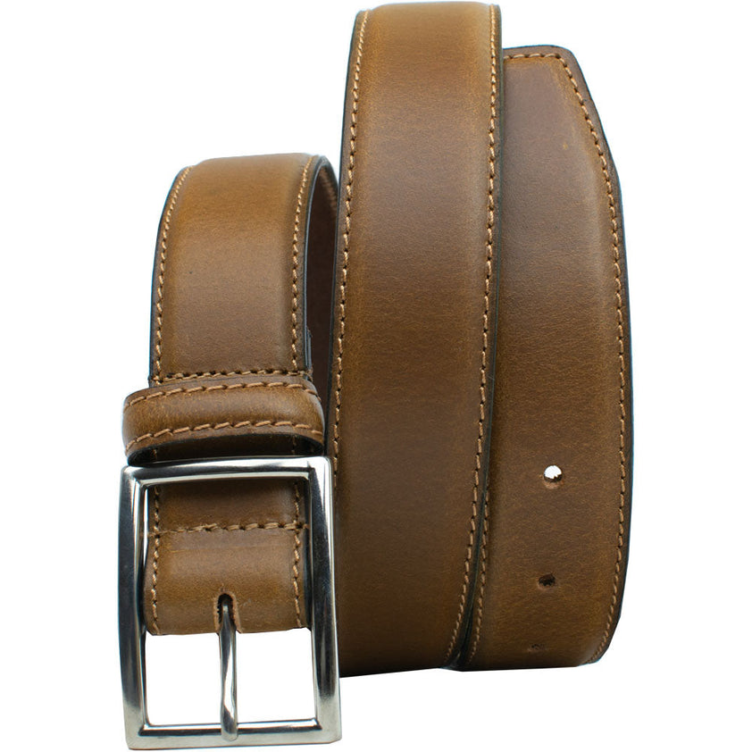 The Entrepreneur Titanium Belt | Tan Leather Belt by Nickel Smart ...