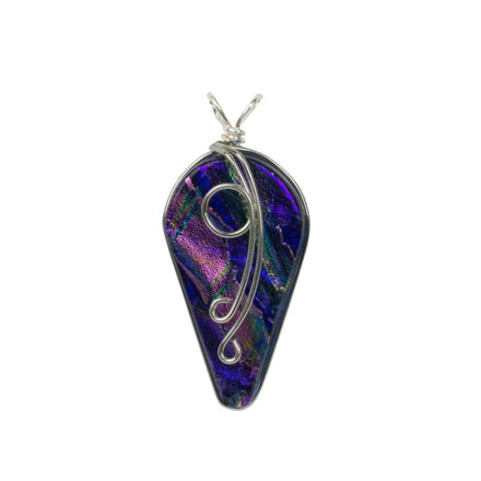 Kaleidoscope Dichroic Glass Pendant | Hypoallergenic | Nickel-Free|USA