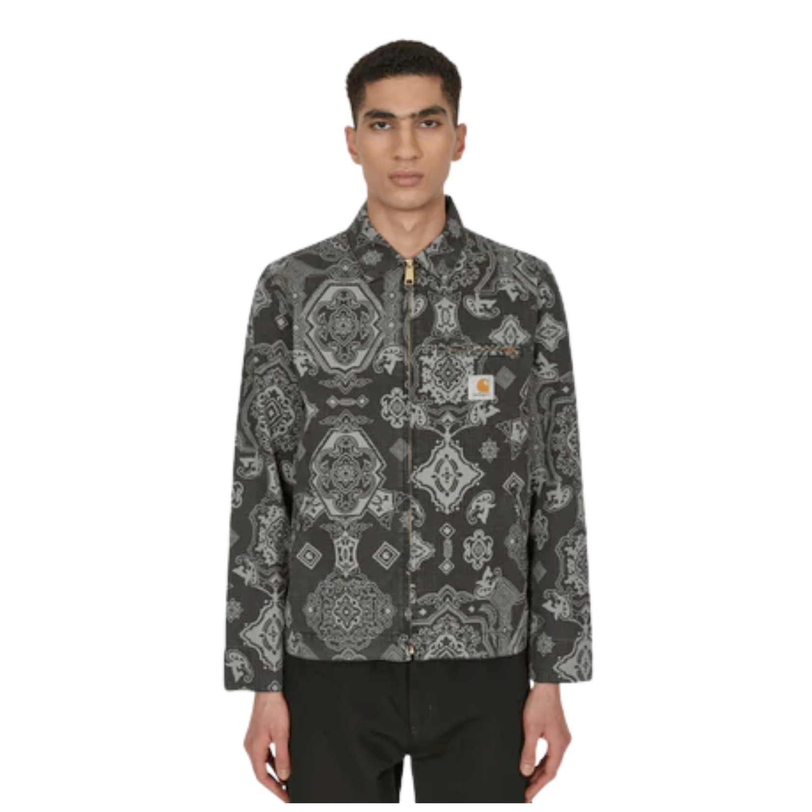 DETROIT JACKET VERSE PRINT BLACK – Stitch Luxembourg