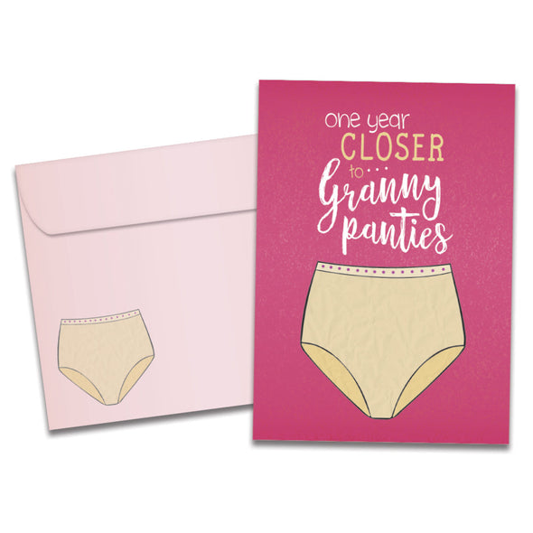 Granny Panties Birthday Greeting Card 6 Pack – Tree-Free Greetings