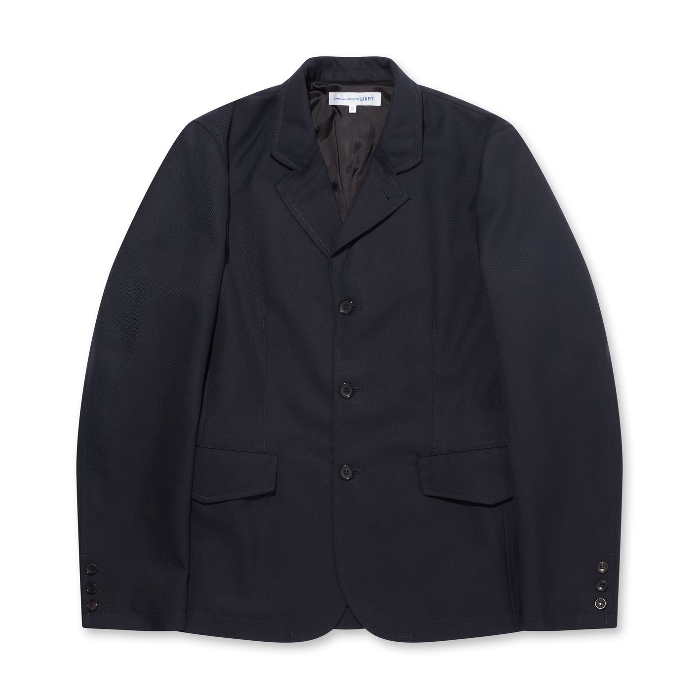 Polyester Wool Gabardine Plain Jacket with Workstitch – COMME des ...