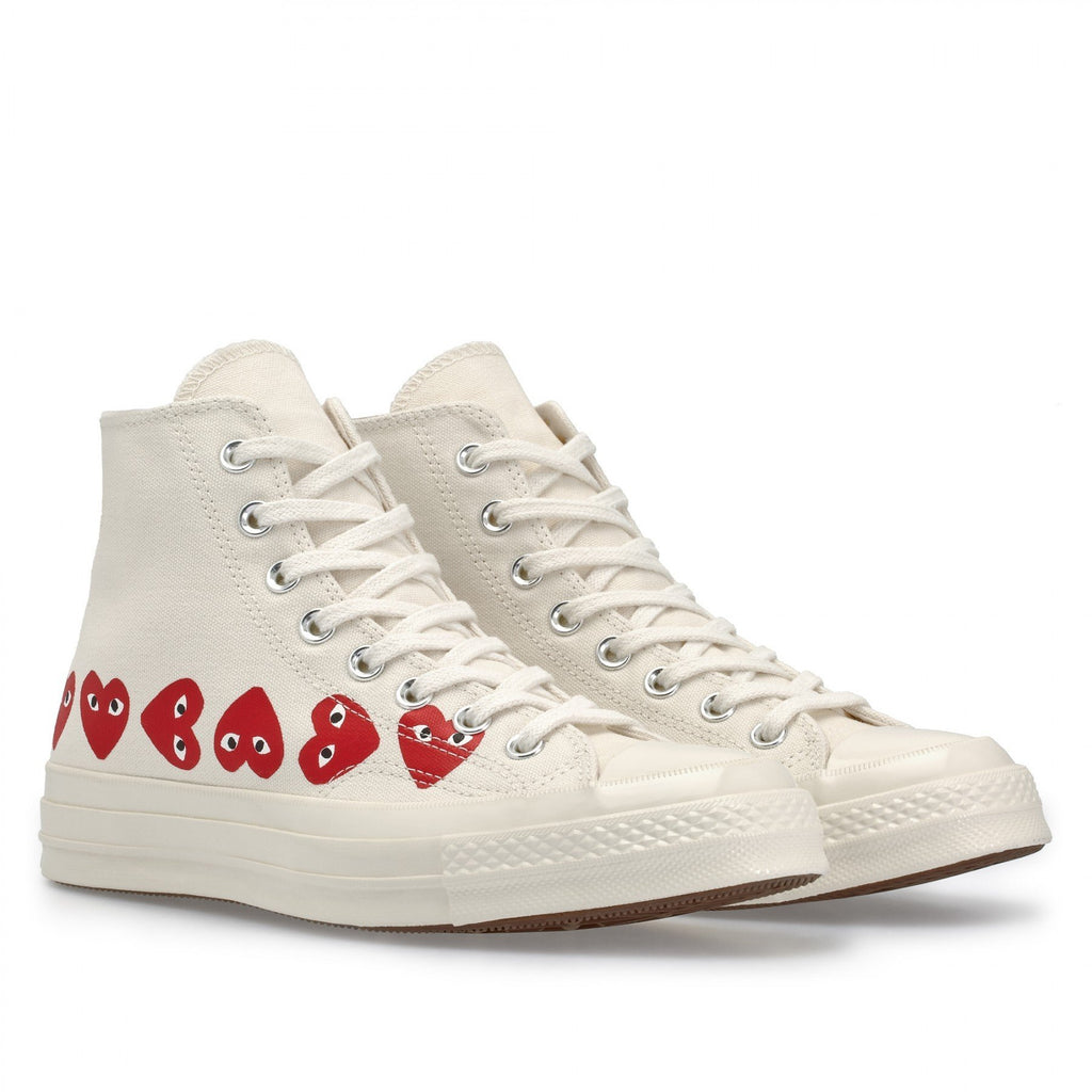 converse x cdg high white