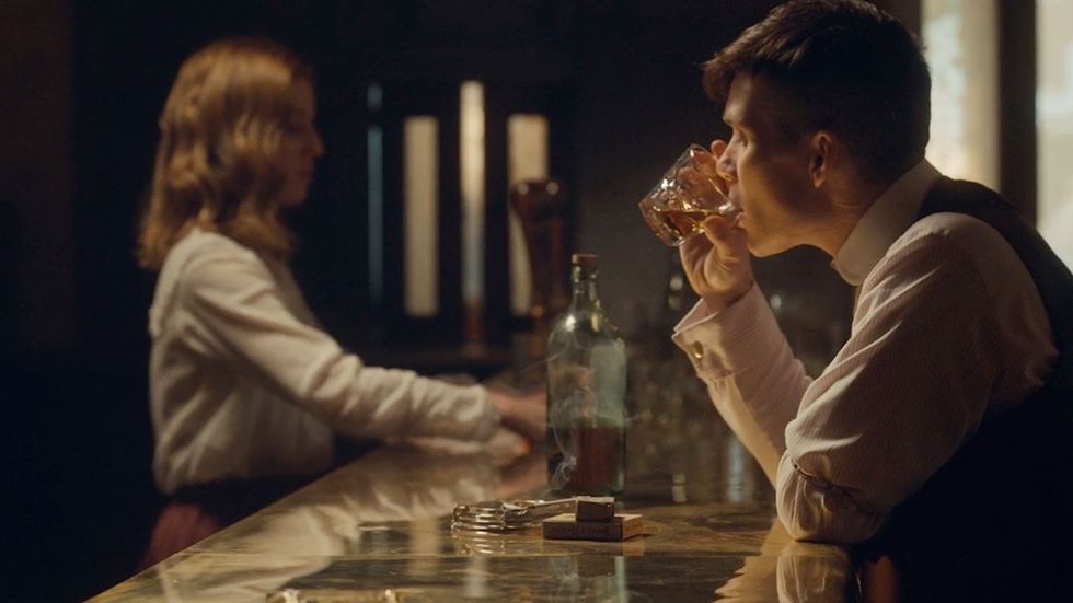 One reason that people in the 19th Century Birmingham preferred Irish over Scotch is its lightness and smoothness, so that no ice is required (Image Source: Peaky Blinders TV Series)