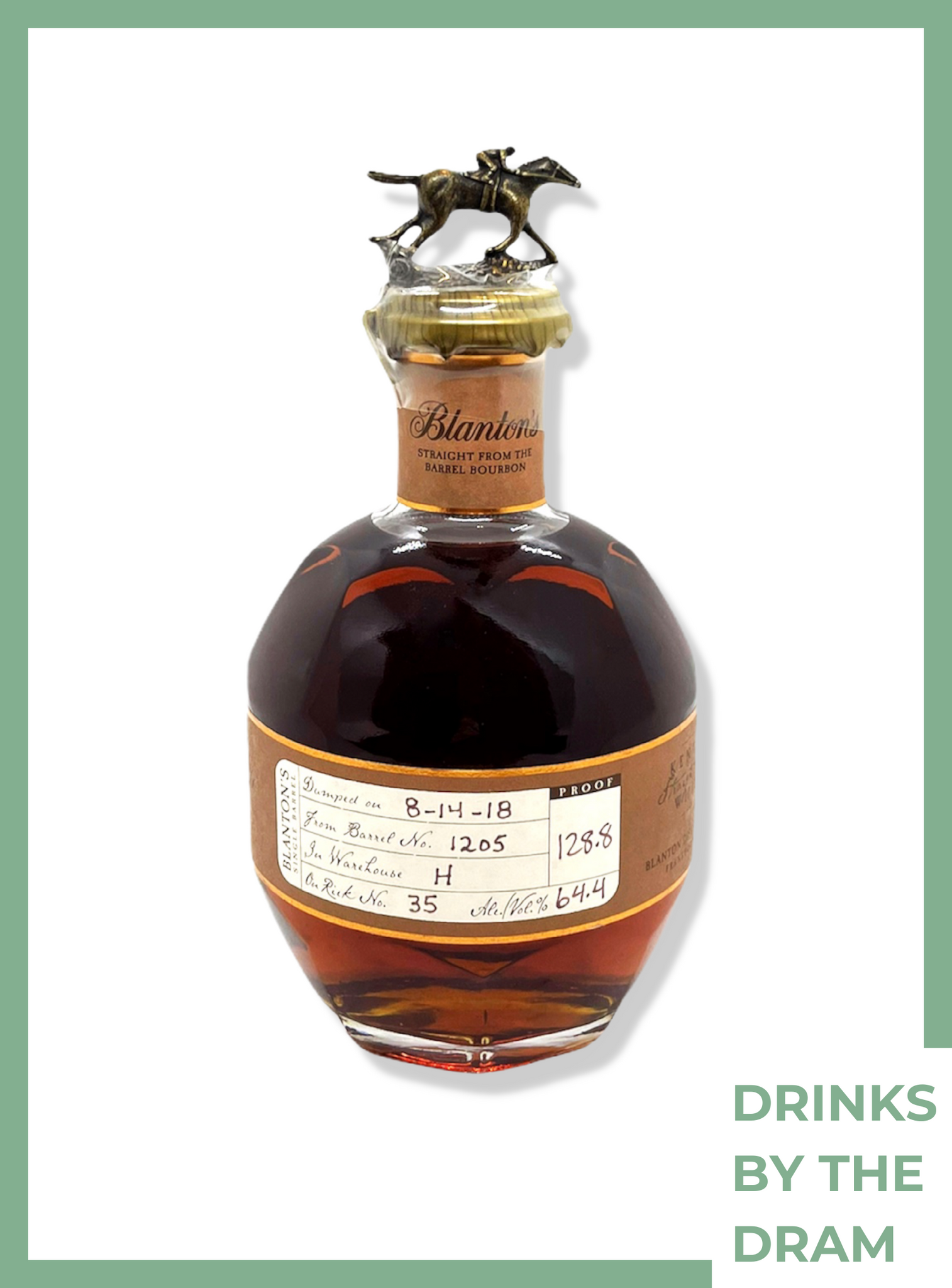 By the Dram (30 ml): Blanton's Straight From the Barrel (Highest