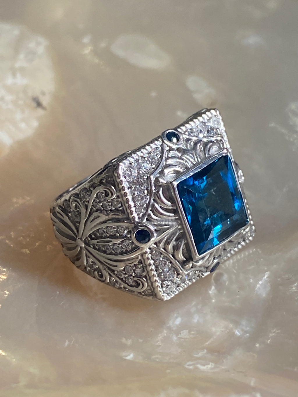 最終価格】8uede Exa Pieco Ring Bluetopaz mimudapekanbaru.sch.id