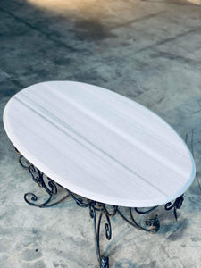 Marble & Wrought Iron Coffee Table
