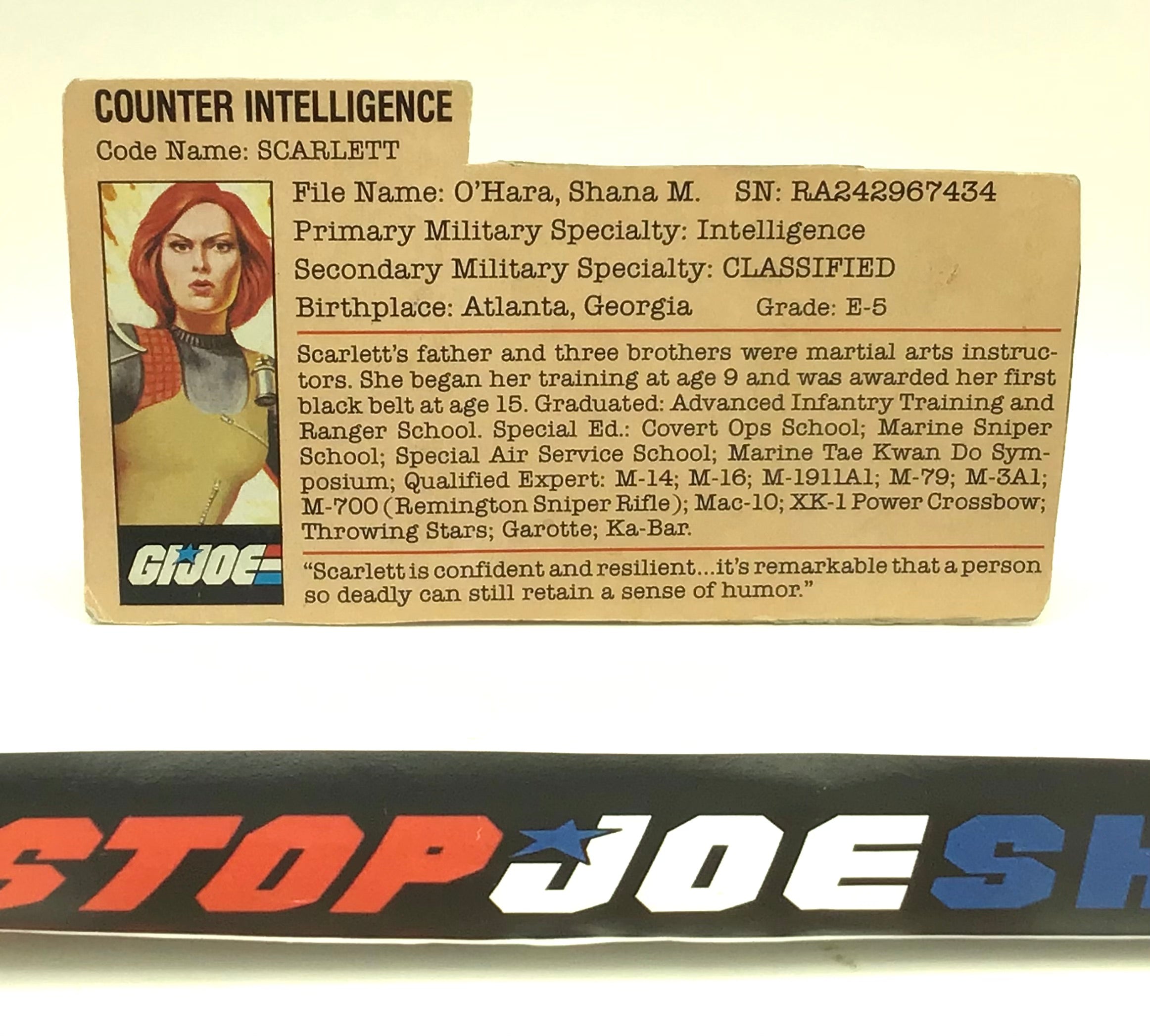 gi joe scarlett file card