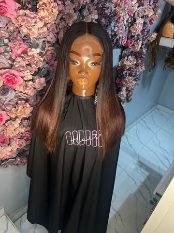 Blunt Cut and Bone STraight WIg