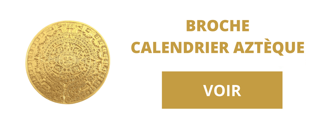 Broche Ethnique Calendrier Azteque