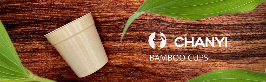 CHANYI Bamboo Cups - 100% Compostable Plant-Based Bamboo Fiber, Durabl