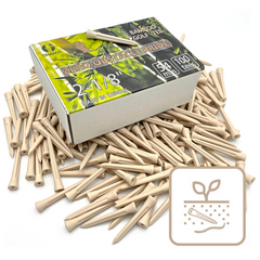 CHANYI bamboo golf tees consist of a 100 plant-based composite made of dry-processed bamboo fibers durable than raw bamboo never splinters fastest growing plant ideal for sustainable regrowth 54mm