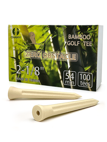 STABLE  BALANCED - Zero Obstacle 218 inch 54 mm bamboo composite golf tees PGA professionals adhere USGA regulations strong tees far more durable tandard wooden golf tees allowing drives per tee2