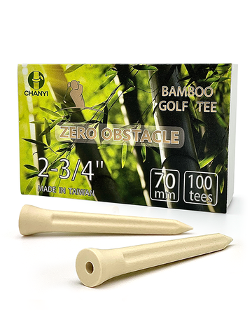 STABLE  BALANCED - Zero Obstacle 234 inch 70 mm bamboo composite golf tees PGA professionals adhere USGA regulations strong tees far more durable tandard wooden golf tees allowing drives per tee