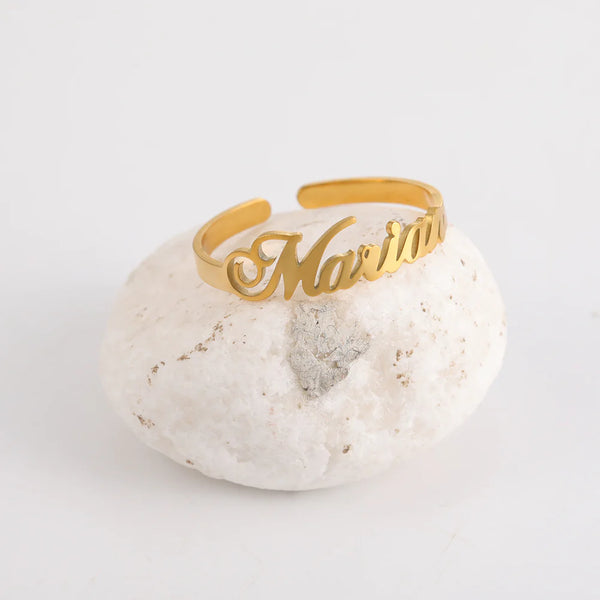 personalised custom name ring