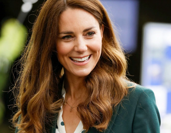 Kate Middleton wearing personalised initials alphabet necklace