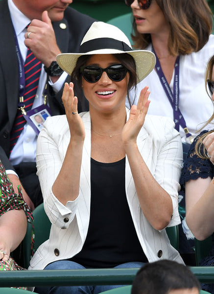 meghan markle wearing initial letter A necklace