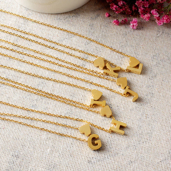 initial letter necklace jewellery