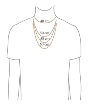 necklace size chart for men