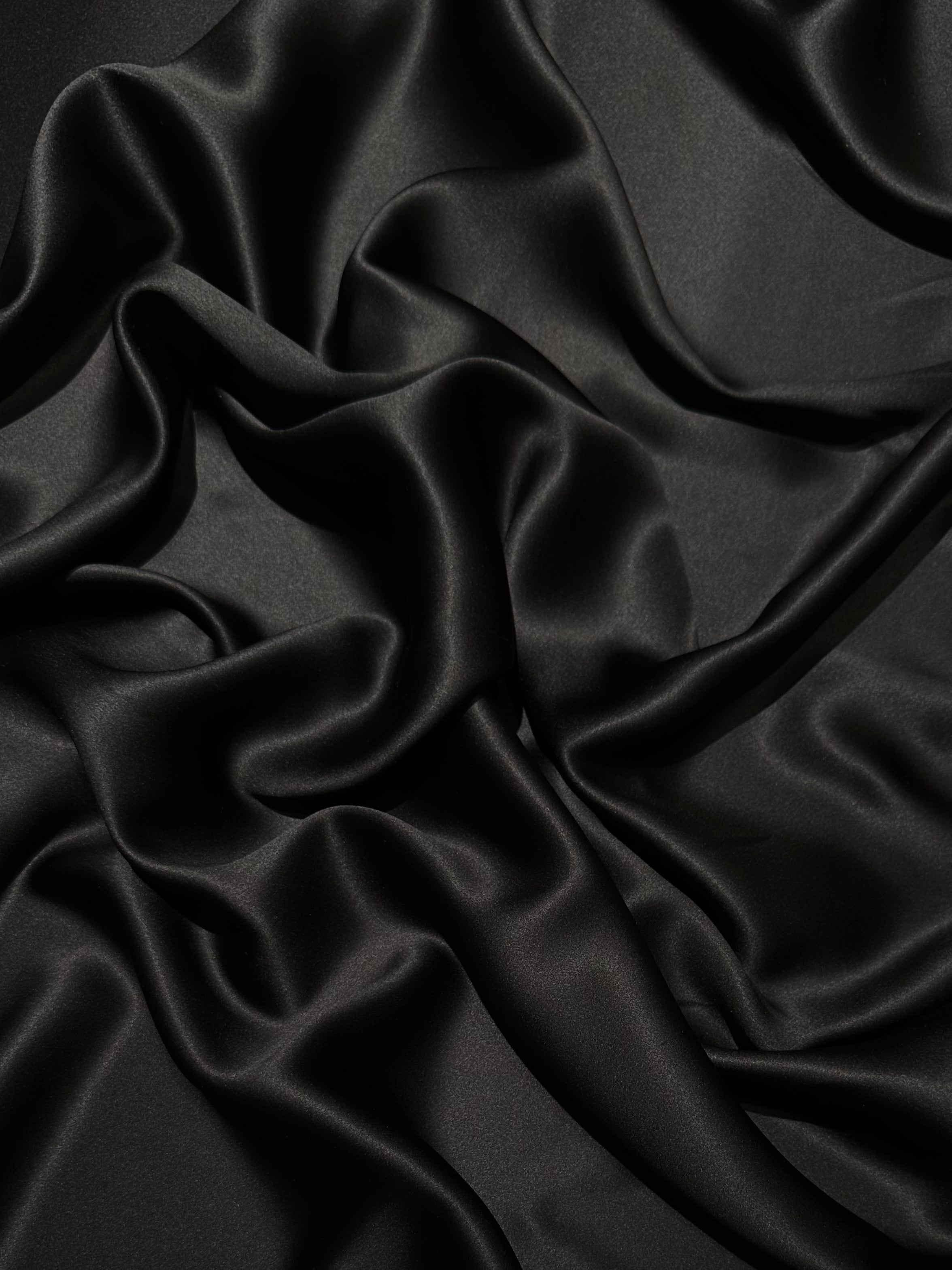 Product Image for Sidensatin Dubbelsidig - Armani - Siden - Svart - Sidentyg på metervara, 9m