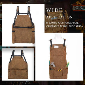 Multifunctional Tool Apron Woodworking Apron Durable Goods Heavy Duty Waxed Unisex Canvas Work Apron Waterproof Apron for Tools technician tool bag