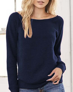 wide neck slouchy sweatshirt