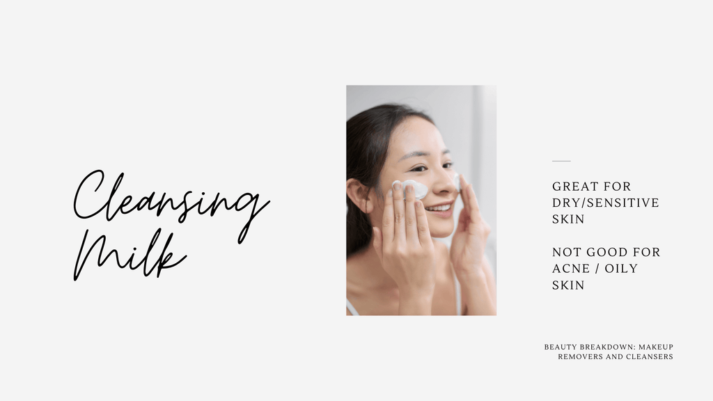 Cleansing milk is one of the best facial cleanser for sensitive skin