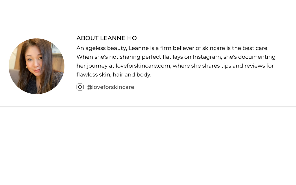 Leanne Ho is an ageless beauty who blogs about beauty care for flawless skin, hair and body