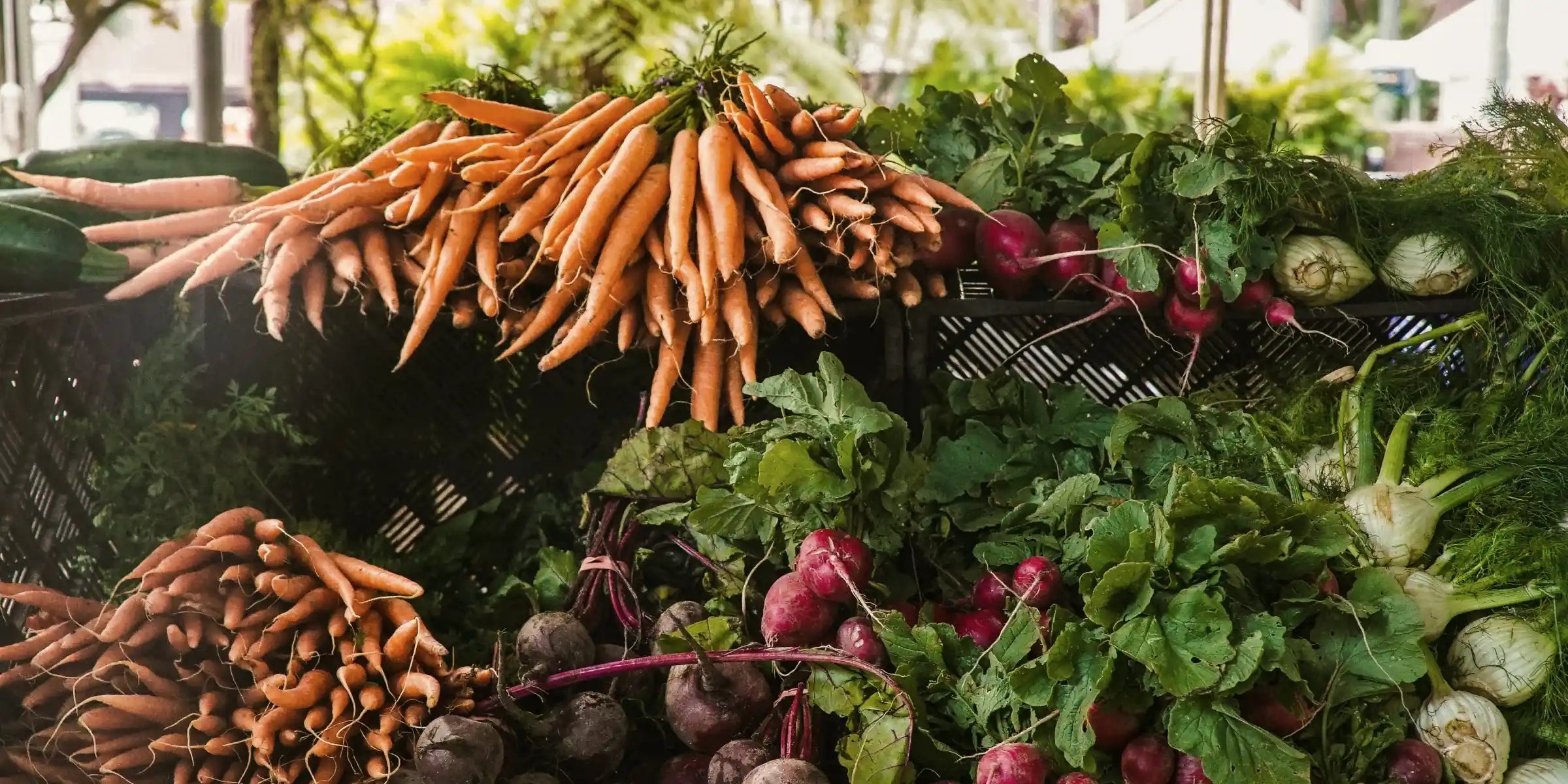 Locally sourced fruits and vegetables