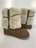 Olive & Edie Girls Brown Shearing Pom Pom Boots Size 6 EUC Orig. $44