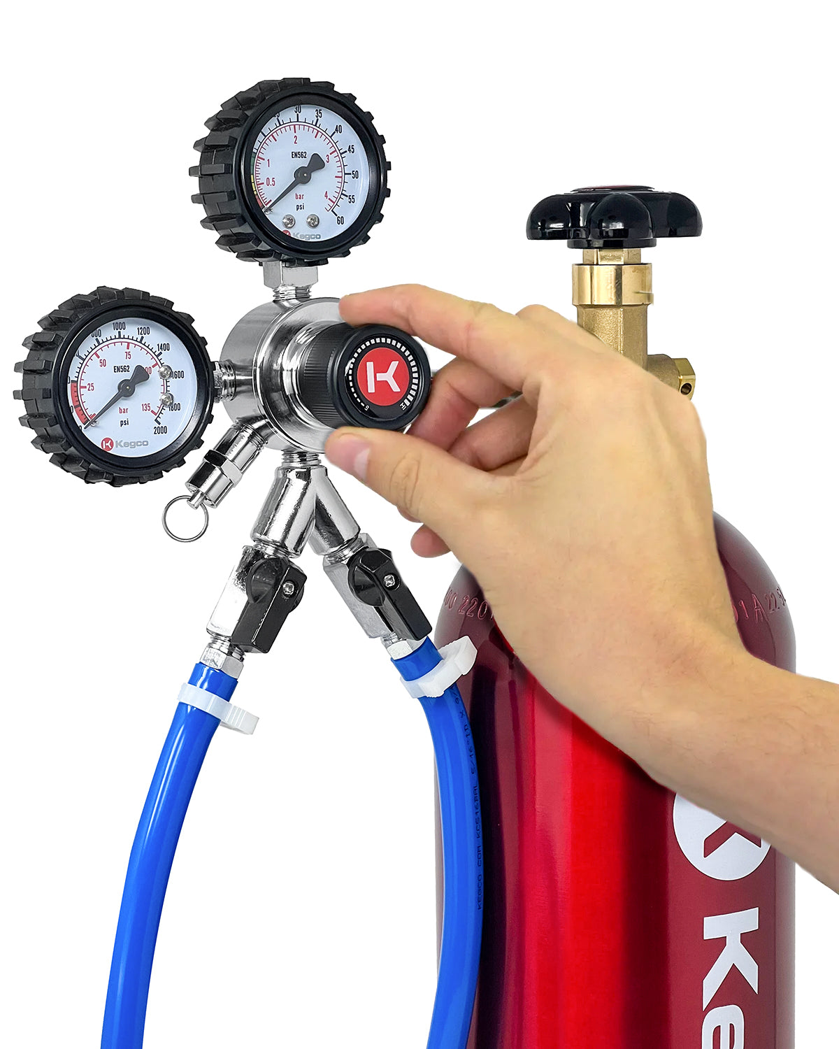 Elite Series Double Gauge Two Product CO2 Regulator - Kegco