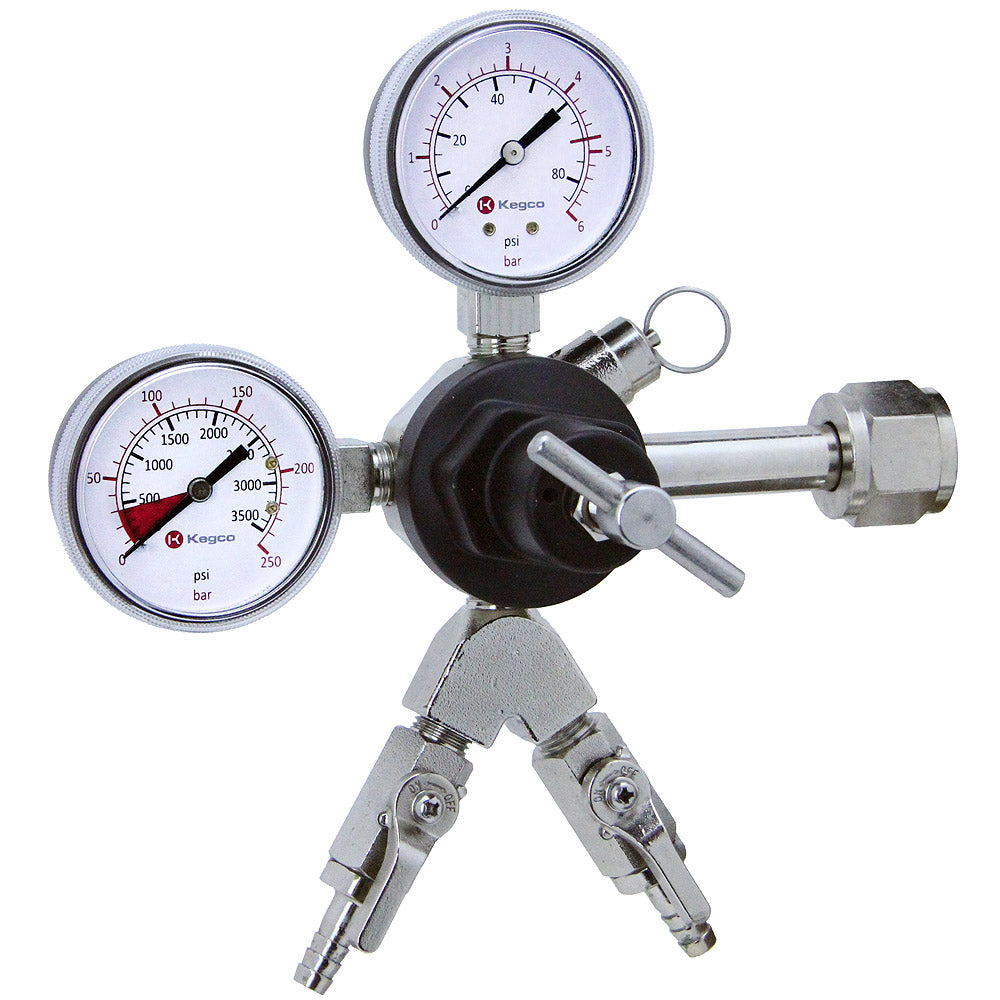 Commercial Grade Double Gauge Two Product CO2 Regulator - Kegco