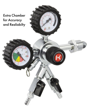 Elite Series Double Gauge Two Product CO2 Regulator - Kegco