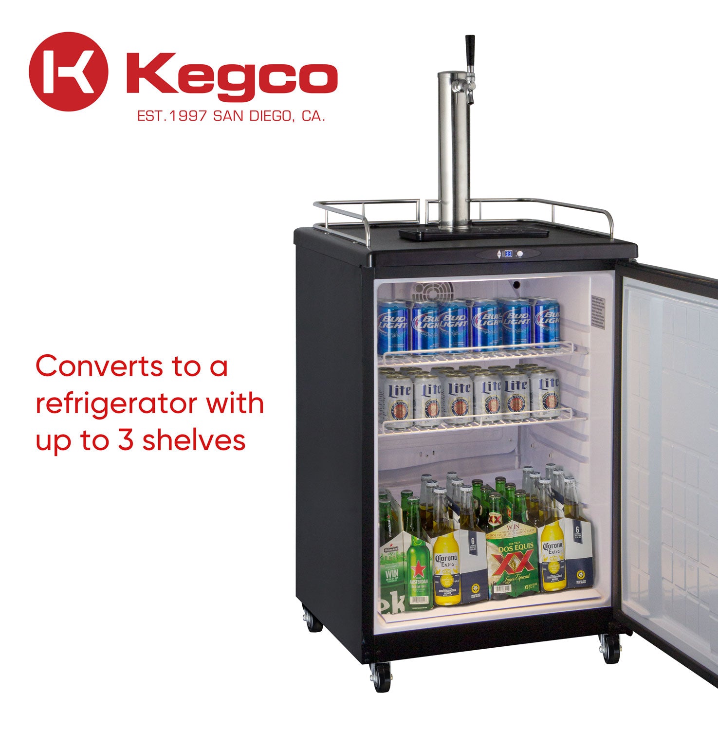 HCK 24 inch Universal Outdoor Beverage Refrigerator & Full Size Kegera –  Pandora Kitchens