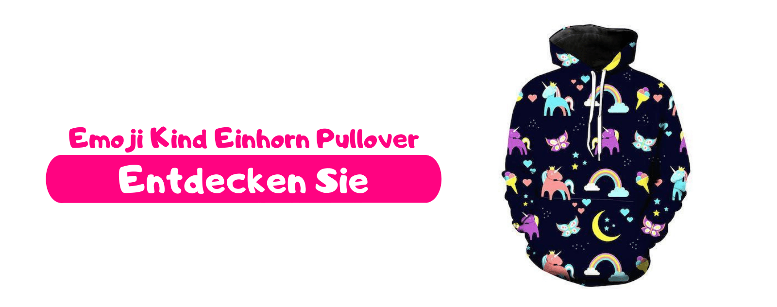 Emoji Kind Einhorn Pullover