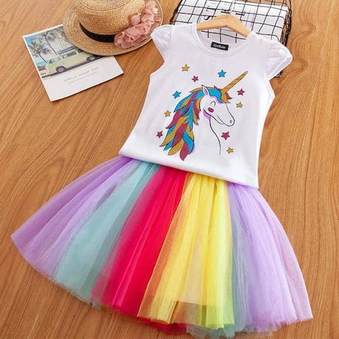 Einhorn Verkleidung Regenbogen Kleid