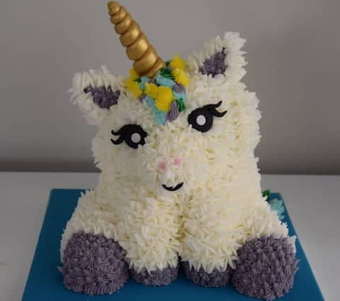 3D-Einhorn-Kuchen