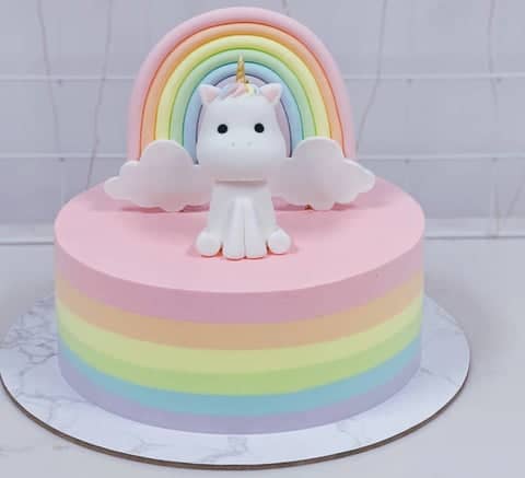 Einhorn-Regenbogen-Kuchen